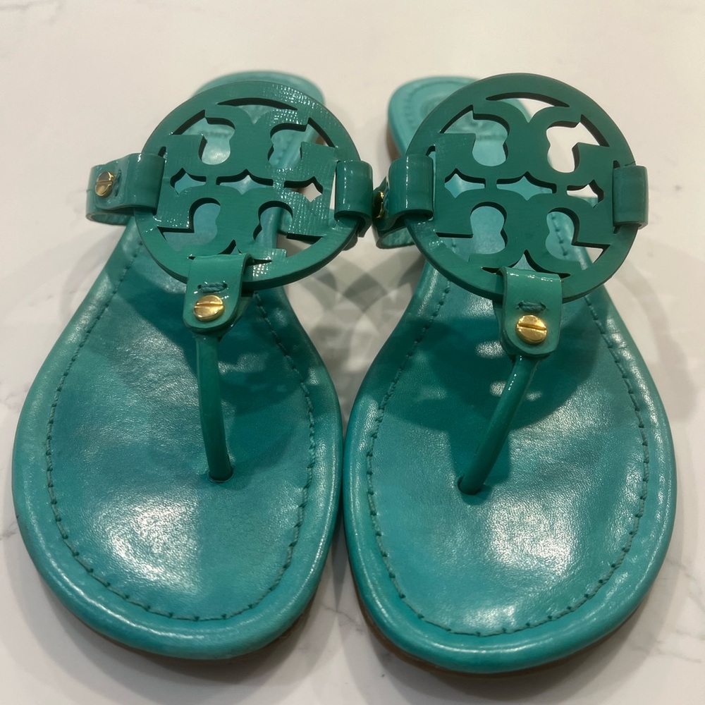 Tory Burch Turquoise Thong Sandals